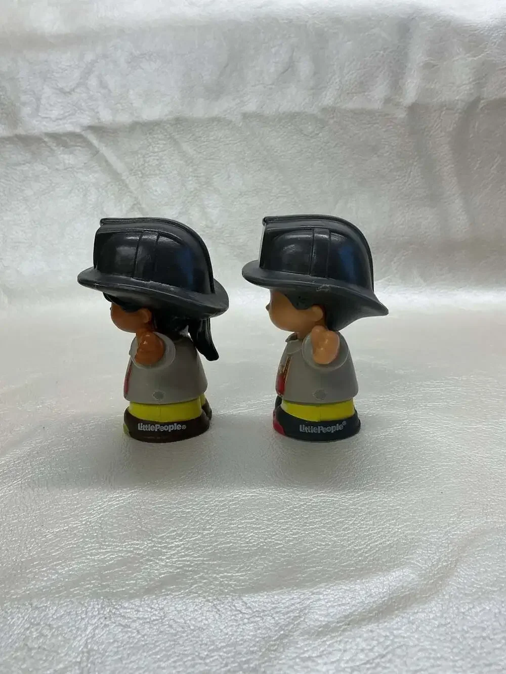 Set of 2 Fisher-Price Little People Firefighter Figures (Male and Female)